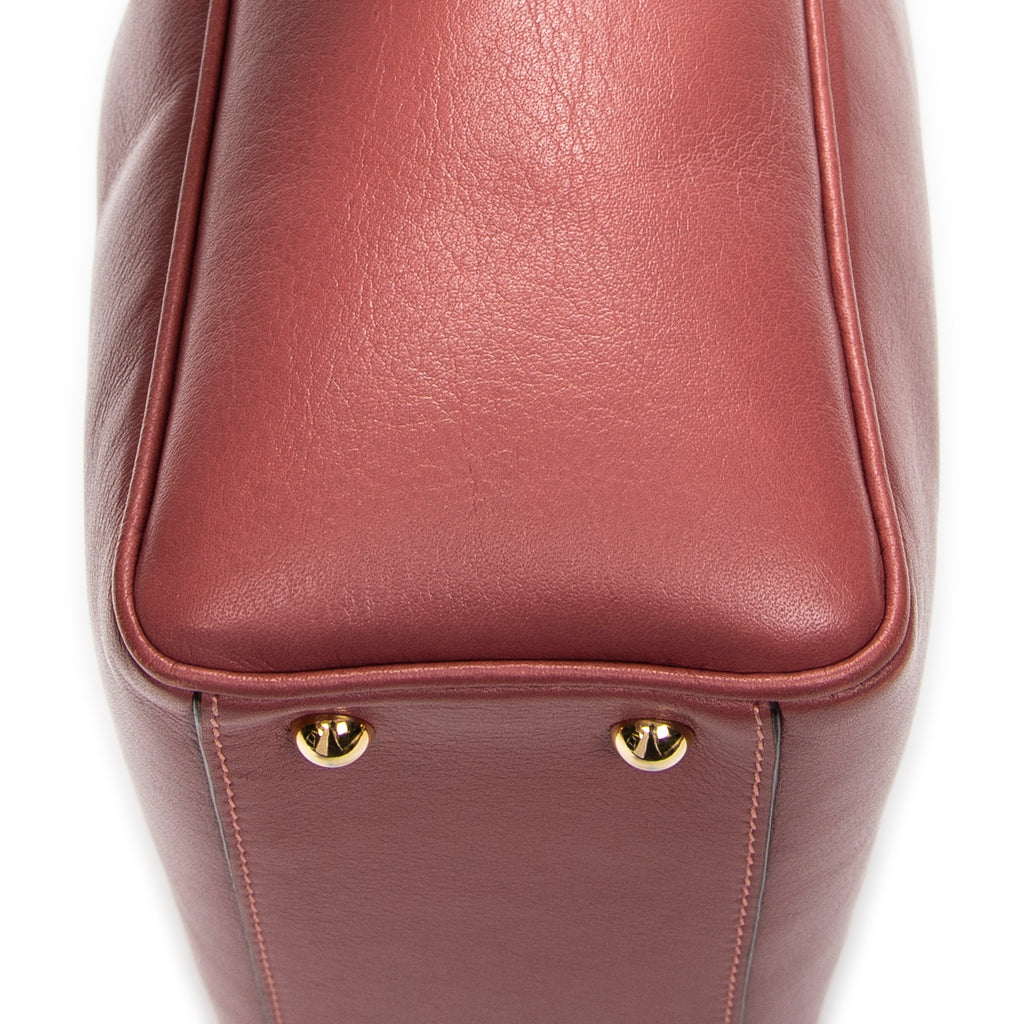 Handbag Heritage Tote Small Pink Calfskin Leather