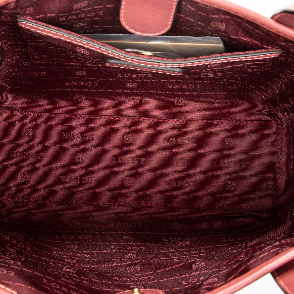 Handbag Heritage Tote Small Pink Calfskin Leather