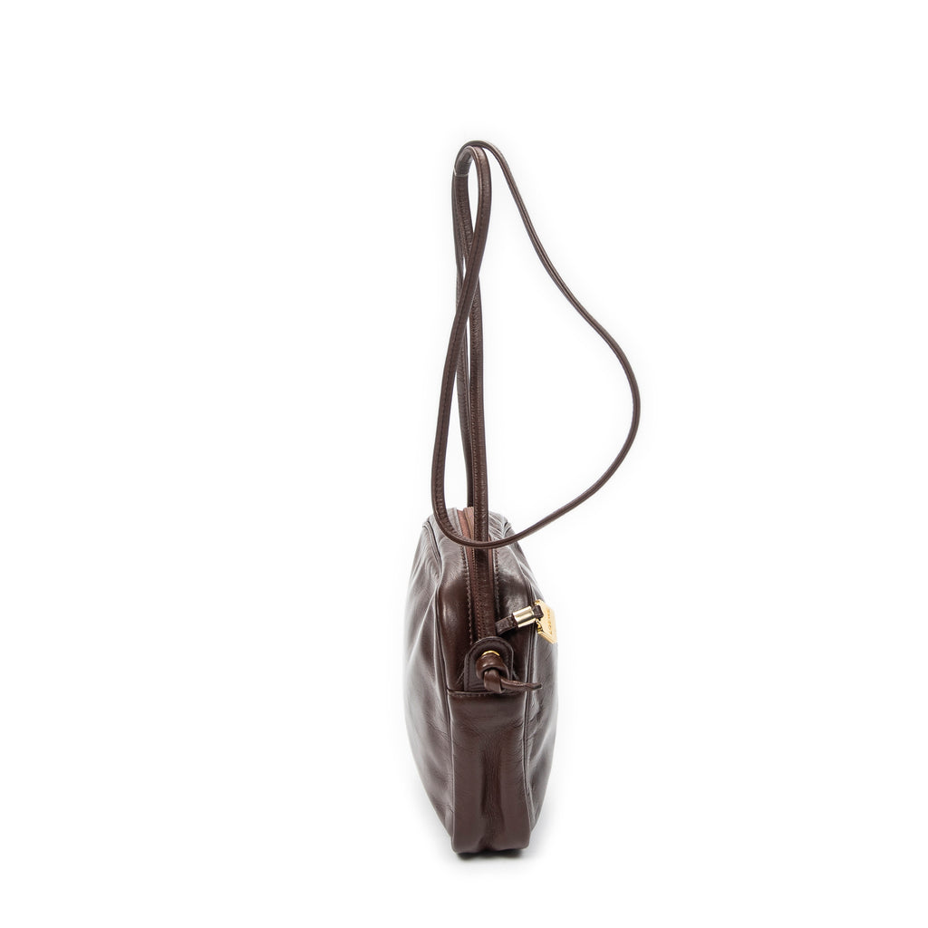 Shoulder Bag Vintage Anagram Crossbody Brown Calfskin Leather