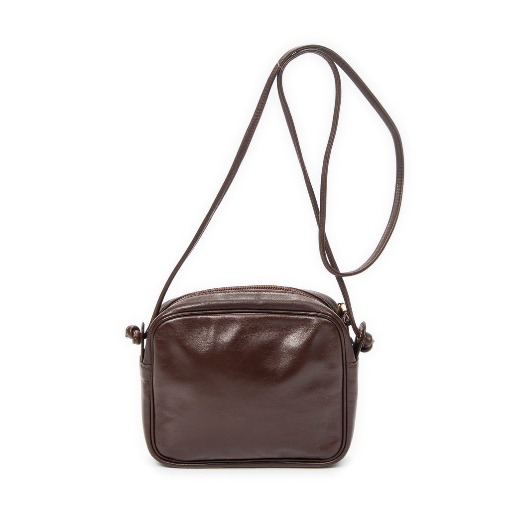 Shoulder Bag Vintage Anagram Crossbody Brown Calfskin Leather