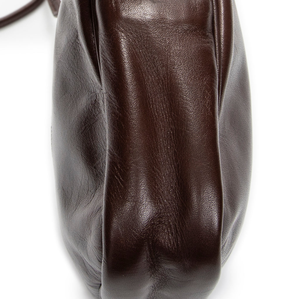 Shoulder Bag Vintage Anagram Crossbody Brown Calfskin Leather
