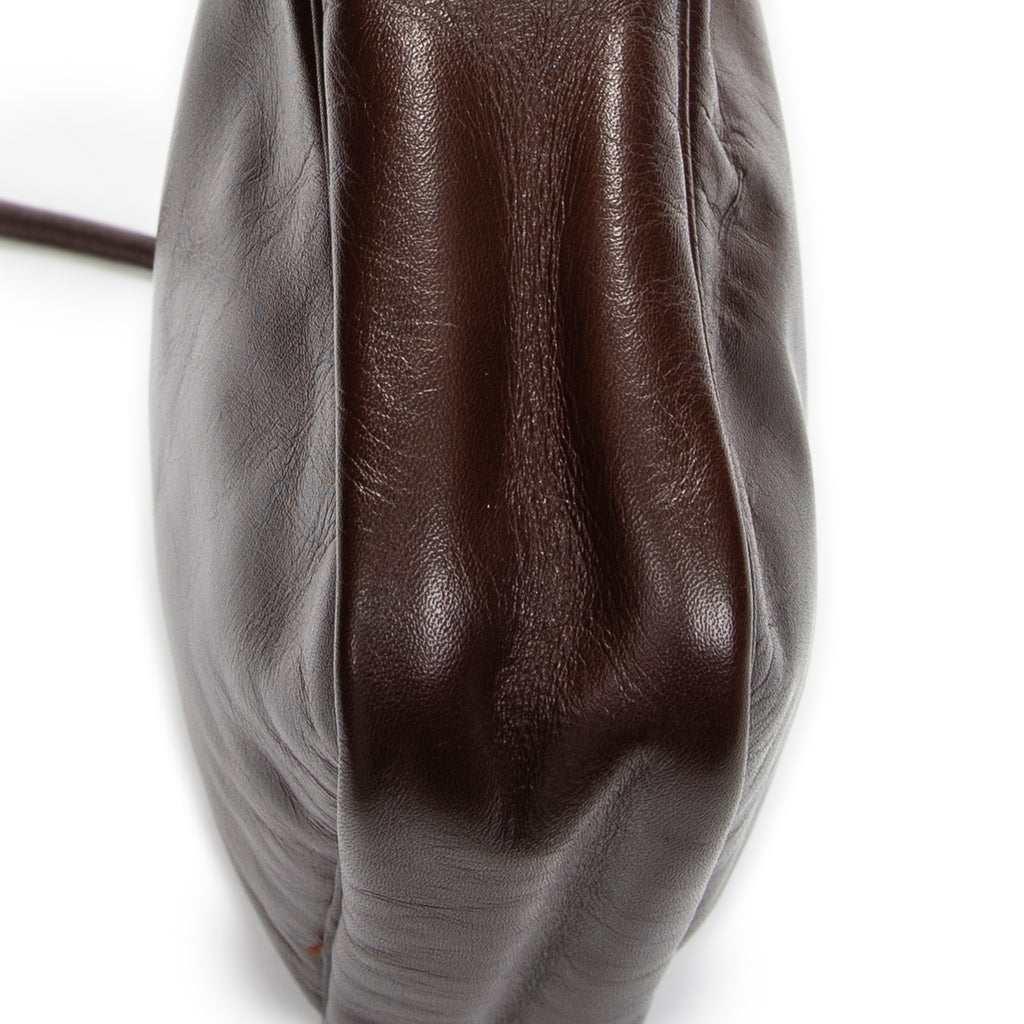 Shoulder Bag Vintage Anagram Crossbody Brown Calfskin Leather