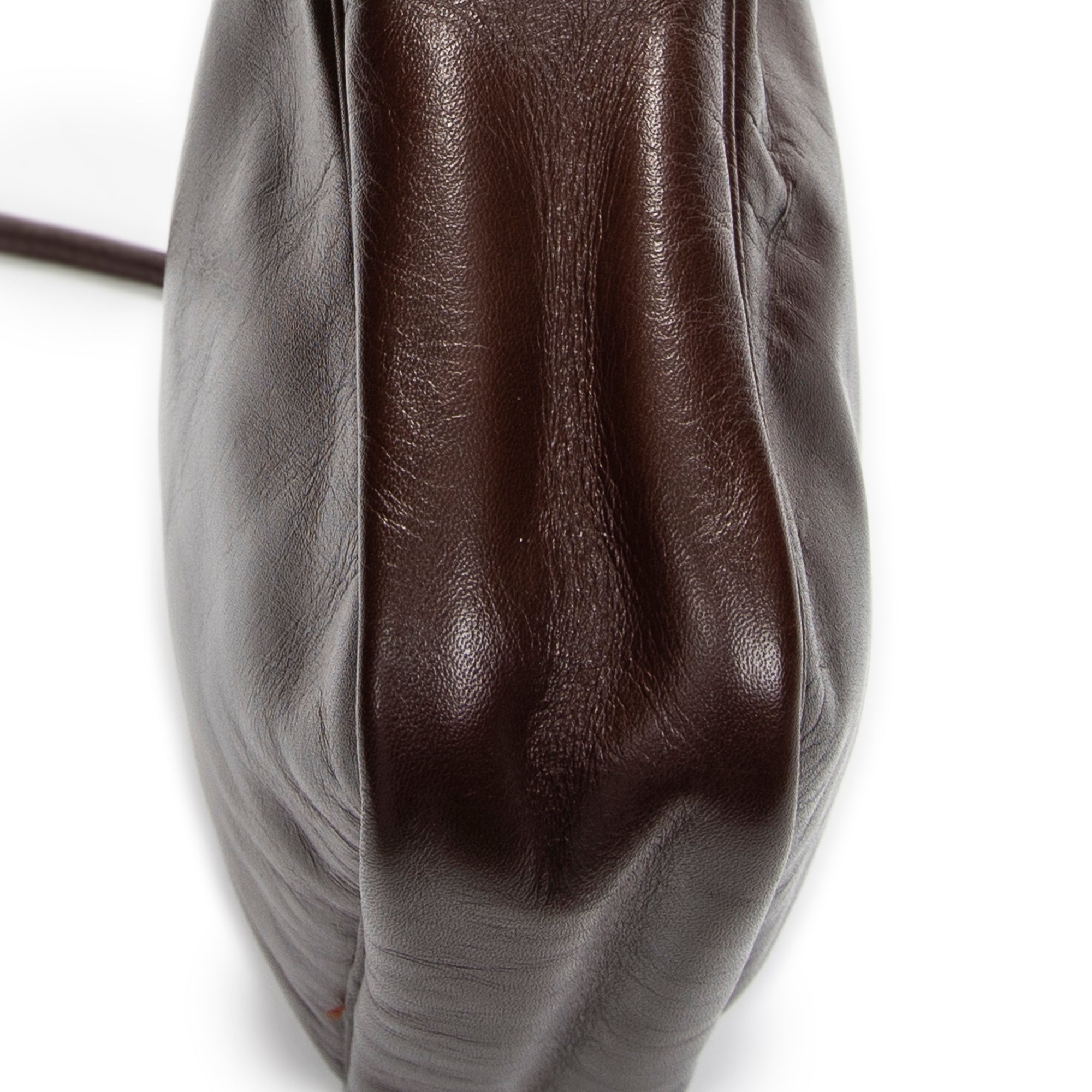 Shoulder Bag Vintage Anagram Crossbody Brown Calfskin Leather
