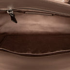 Shoulder Bag Small Open Tote Beige Goatskin Leather
