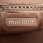 Shoulder Bag Small Open Tote Beige Goatskin Leather