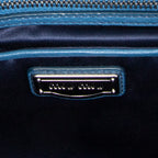 Shoulder Bag Medium Open Tote Blue Calfskin Leather