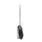 Shoulder Bag Lady Crystal Flap Crossbody Black Nappa Matelasse Leather