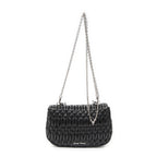 Sac à main femme Crystal Flap en bandoulière en cuir Nappa matelassé noir