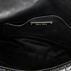 Shoulder Bag Lady Crystal Flap Crossbody Black Nappa Matelasse Leather