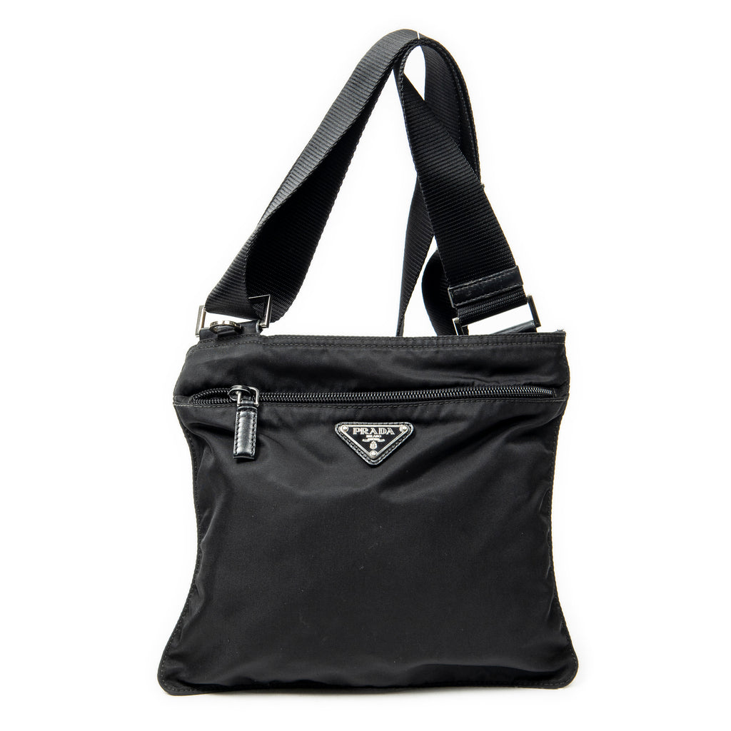 Shoulder Bag Small Crossbody Black Nylon Canvas