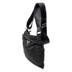 Shoulder Bag Small Crossbody Black Nylon Canvas