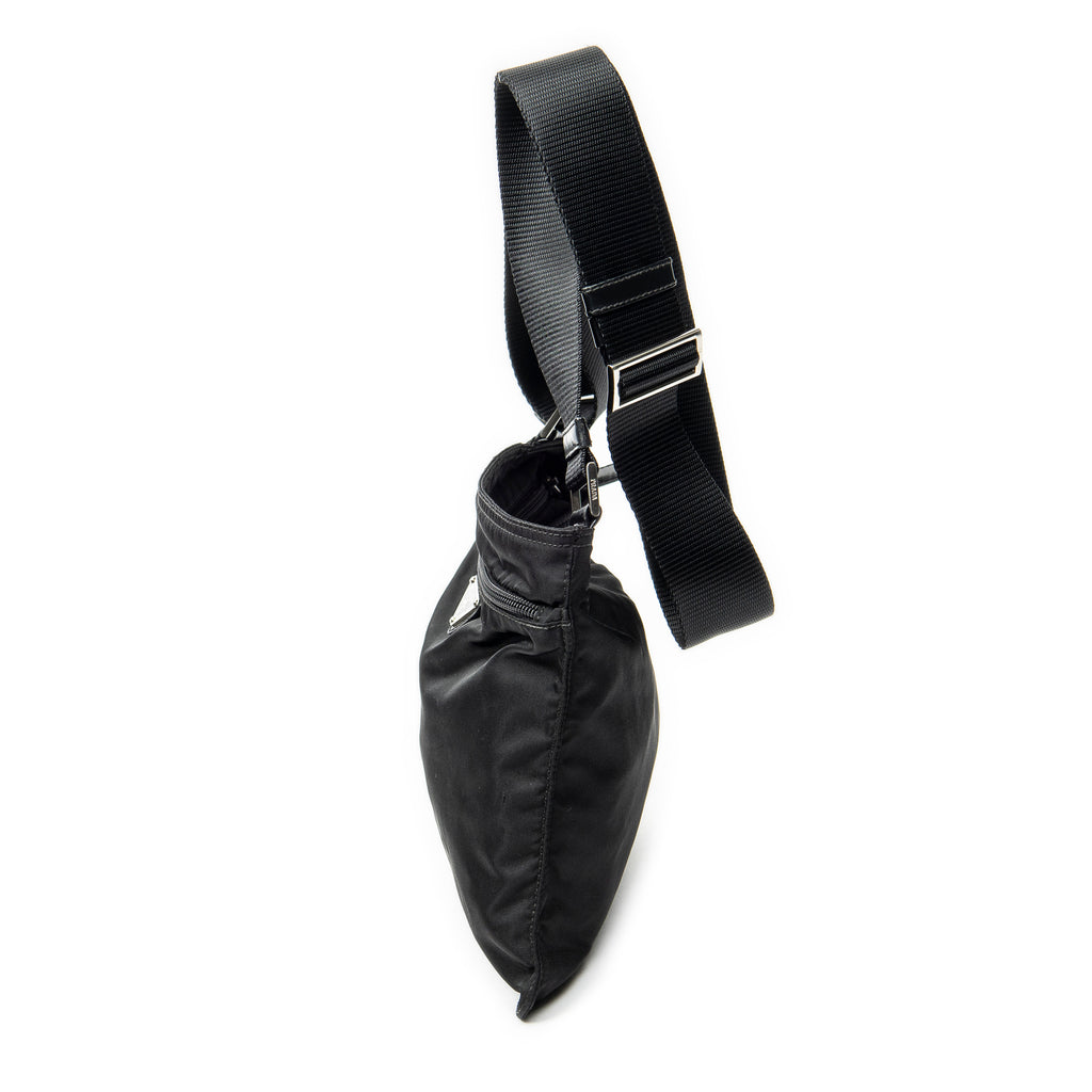 Shoulder Bag Small Crossbody Black Nylon Canvas