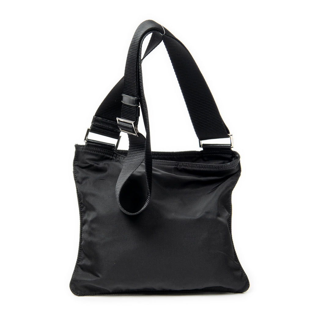 Shoulder Bag Small Crossbody Black Nylon Canvas