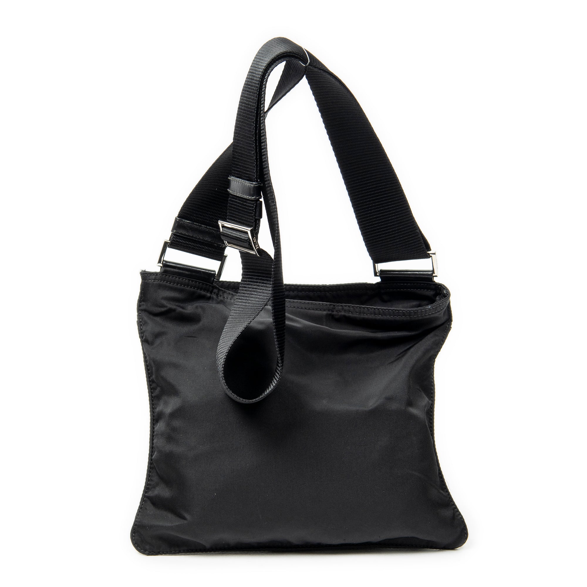 Shoulder Bag Small Crossbody Black Nylon Canvas