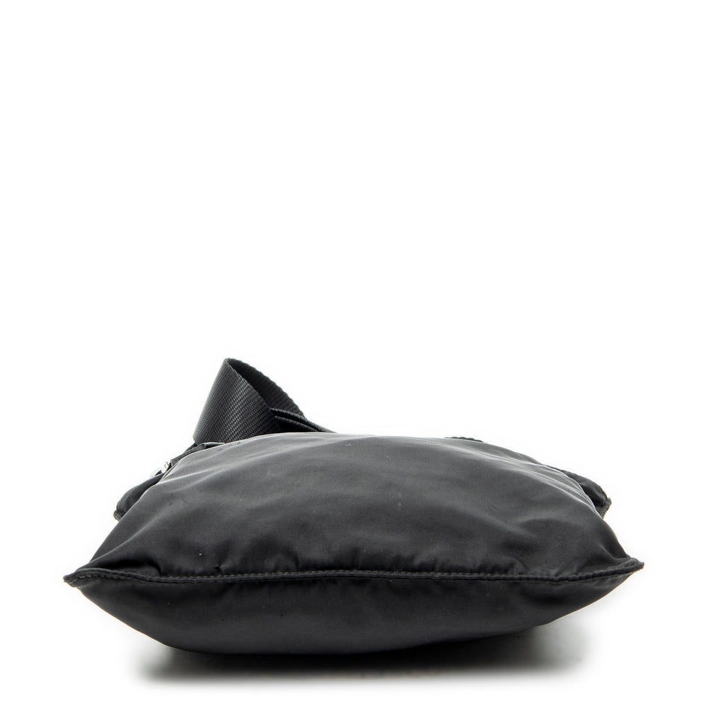 Shoulder Bag Small Crossbody Black Nylon Canvas