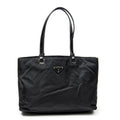 Shoulder Bag Small Tote Black Nylon Canvas