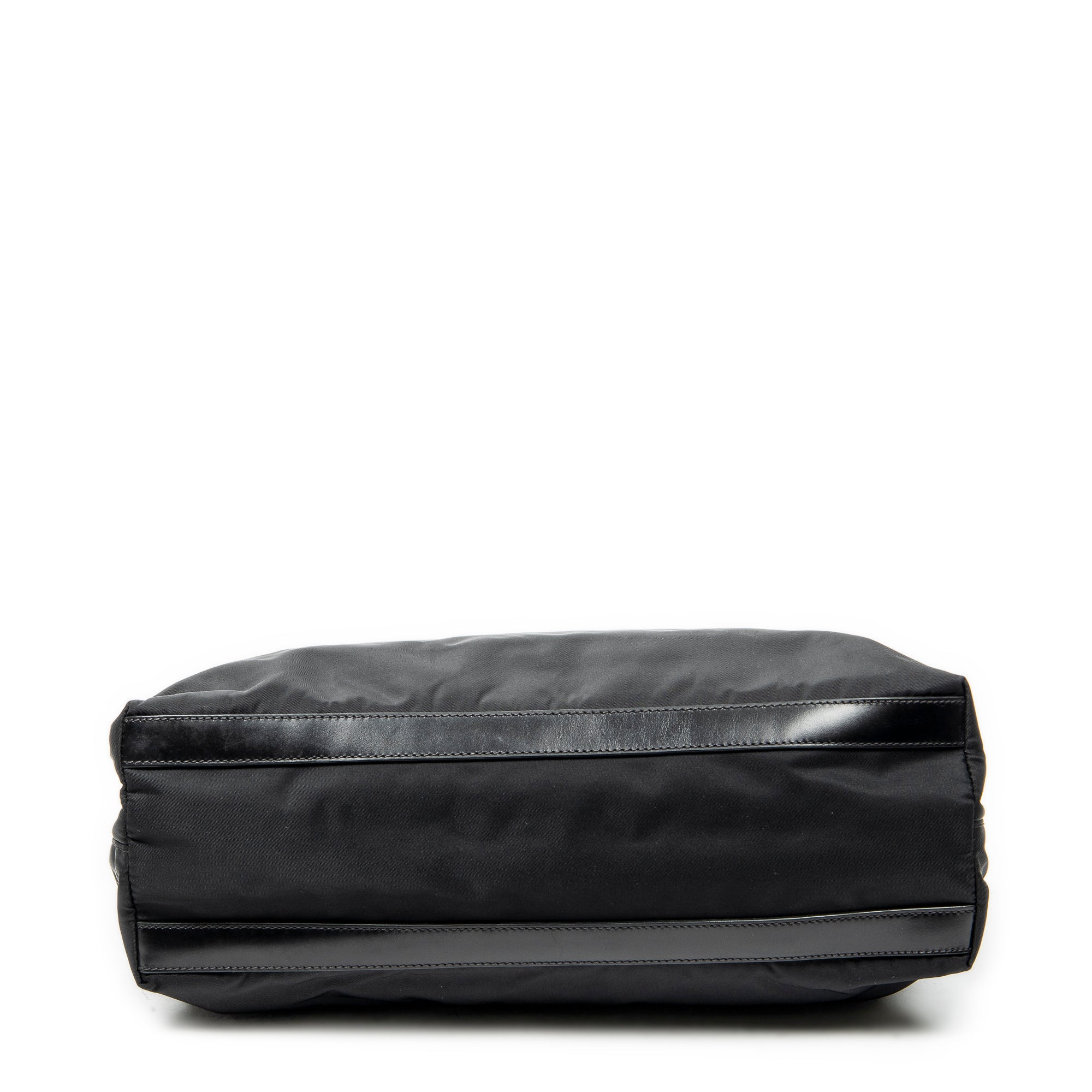 Shoulder Bag Small Tote Black Nylon Canvas