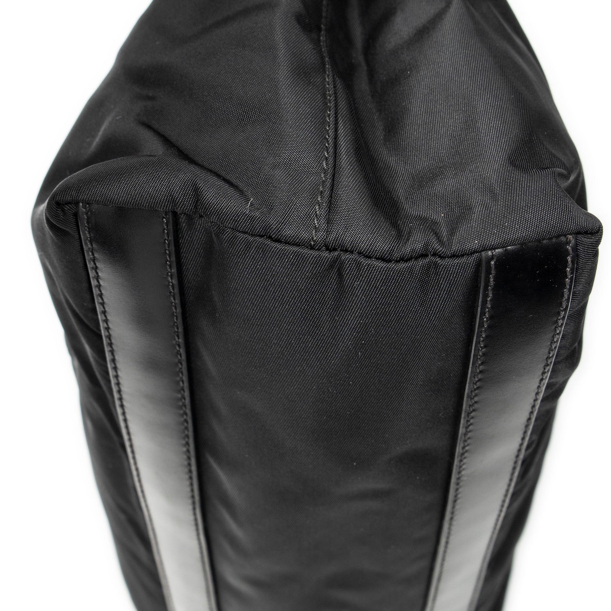 Shoulder Bag Small Tote Black Nylon Canvas