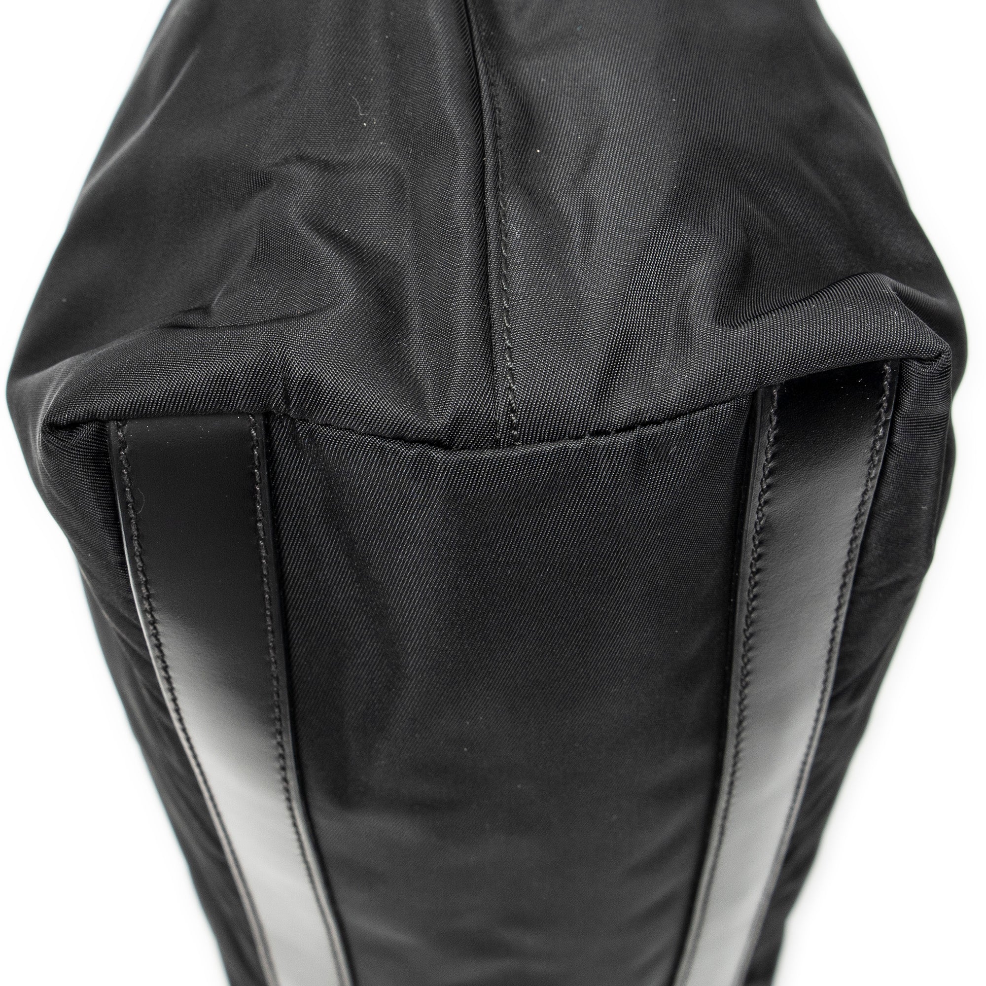 Shoulder Bag Small Tote Black Nylon Canvas