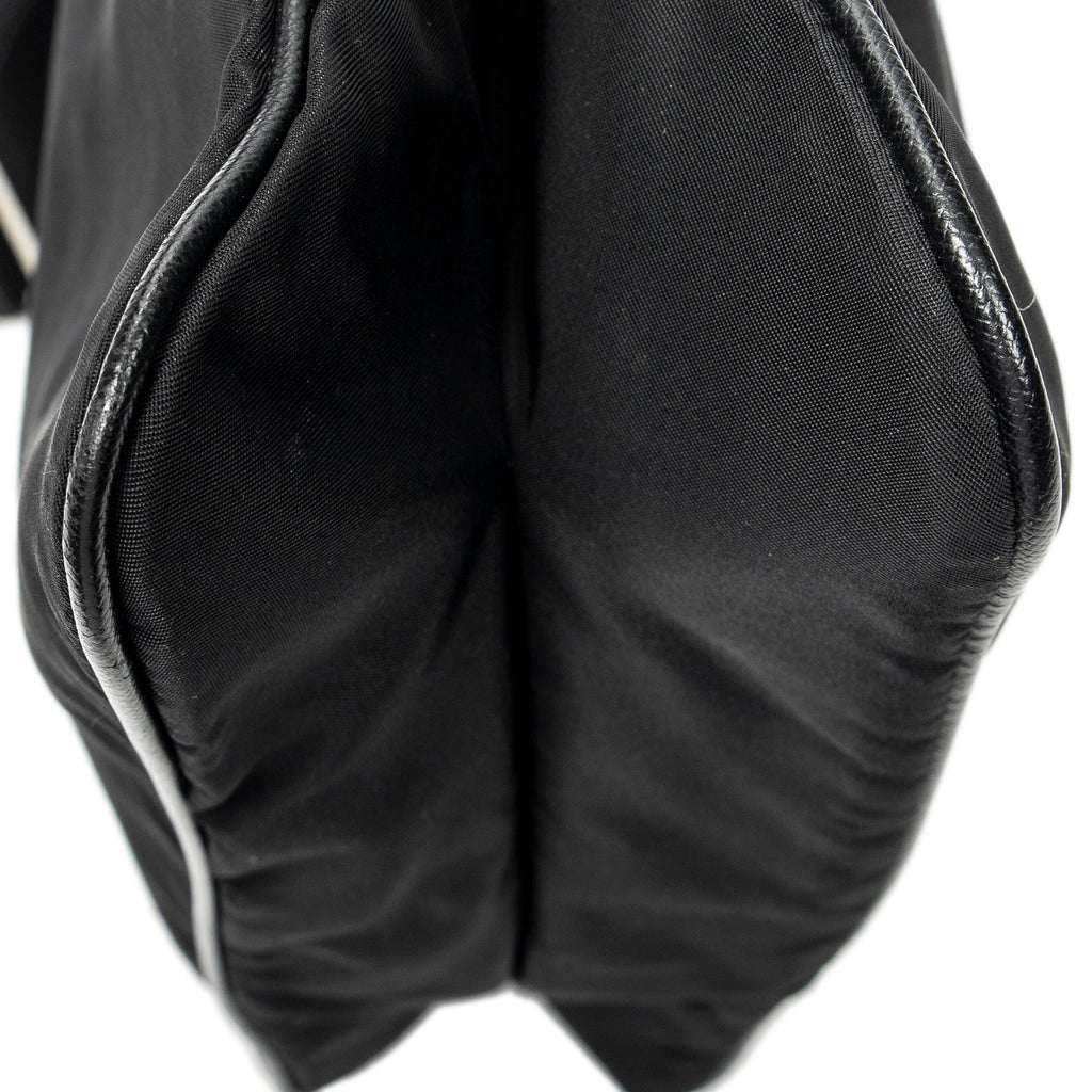 Shoulder Bag Medium Messenger Black Nylon Canvas