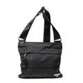 Shoulder Bag Square Crossbody Black Nylon Canvas
