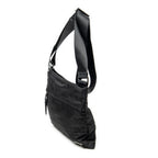 Shoulder Bag Square Crossbody Black Nylon Canvas