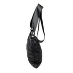 Shoulder Bag Square Crossbody Black Nylon Canvas