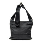 Shoulder Bag Square Crossbody Black Nylon Canvas