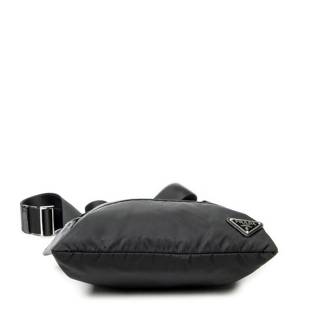 Shoulder Bag Square Crossbody Black Nylon Canvas