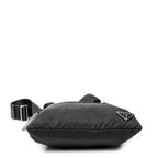 Shoulder Bag Square Crossbody Black Nylon Canvas