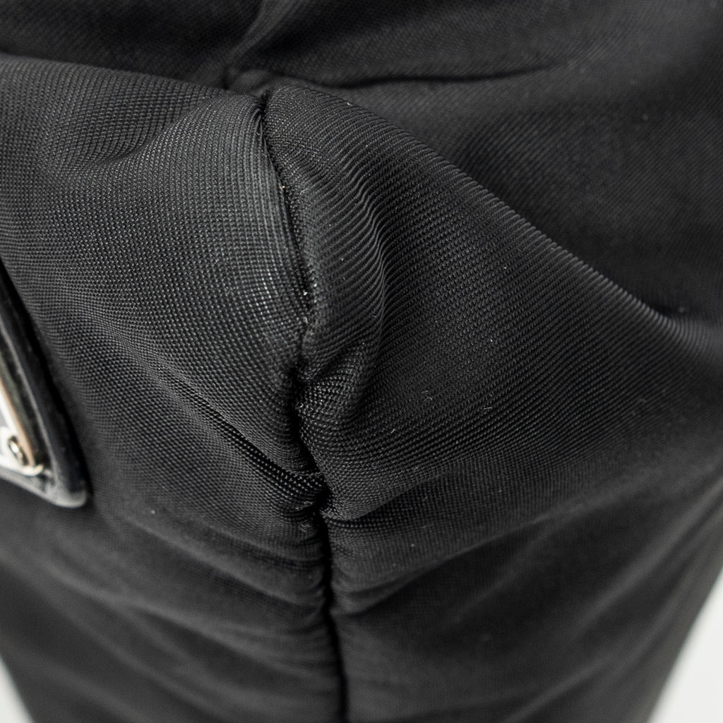 Shoulder Bag Square Crossbody Black Nylon Canvas