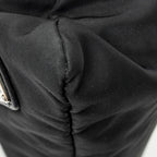 Shoulder Bag Square Crossbody Black Nylon Canvas