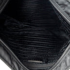 Shoulder Bag Square Crossbody Black Nylon Canvas