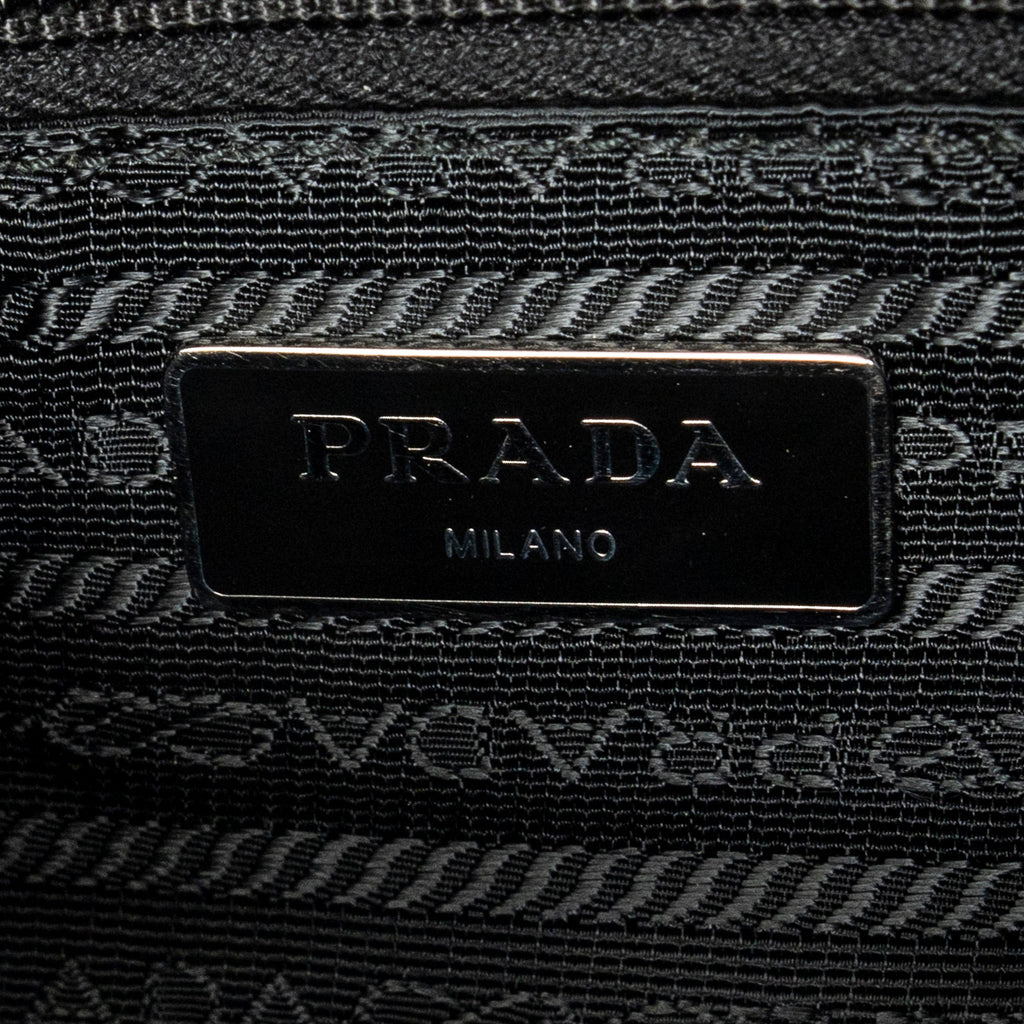 Shoulder Bag Square Crossbody Black Nylon Canvas