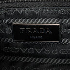 Shoulder Bag Square Crossbody Black Nylon Canvas