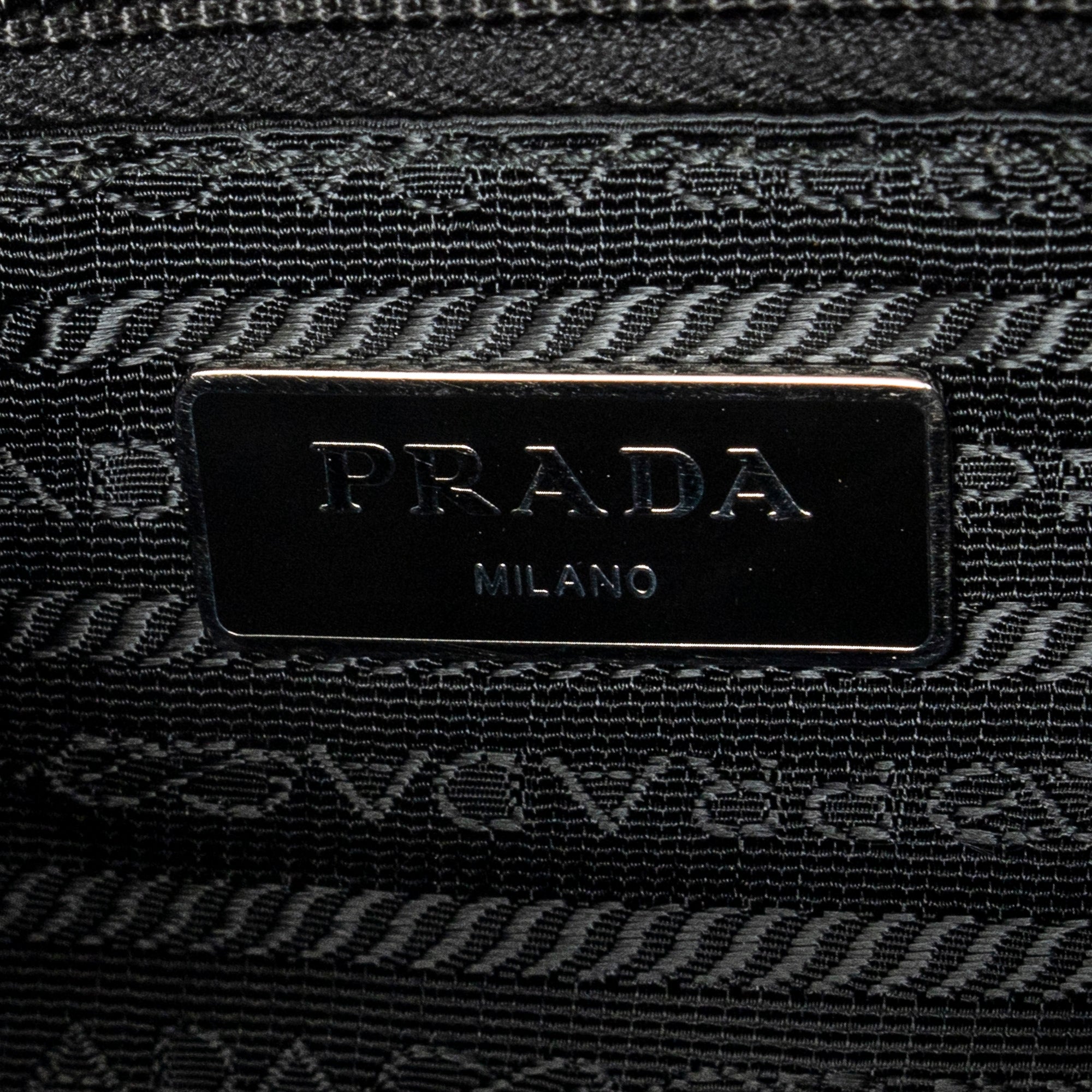 Shoulder Bag Square Crossbody Black Nylon Canvas