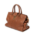 Handbag Small Classic Y Cabas Brown Calfskin Leather
