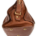 Handbag Small Classic Y Cabas Brown Calfskin Leather