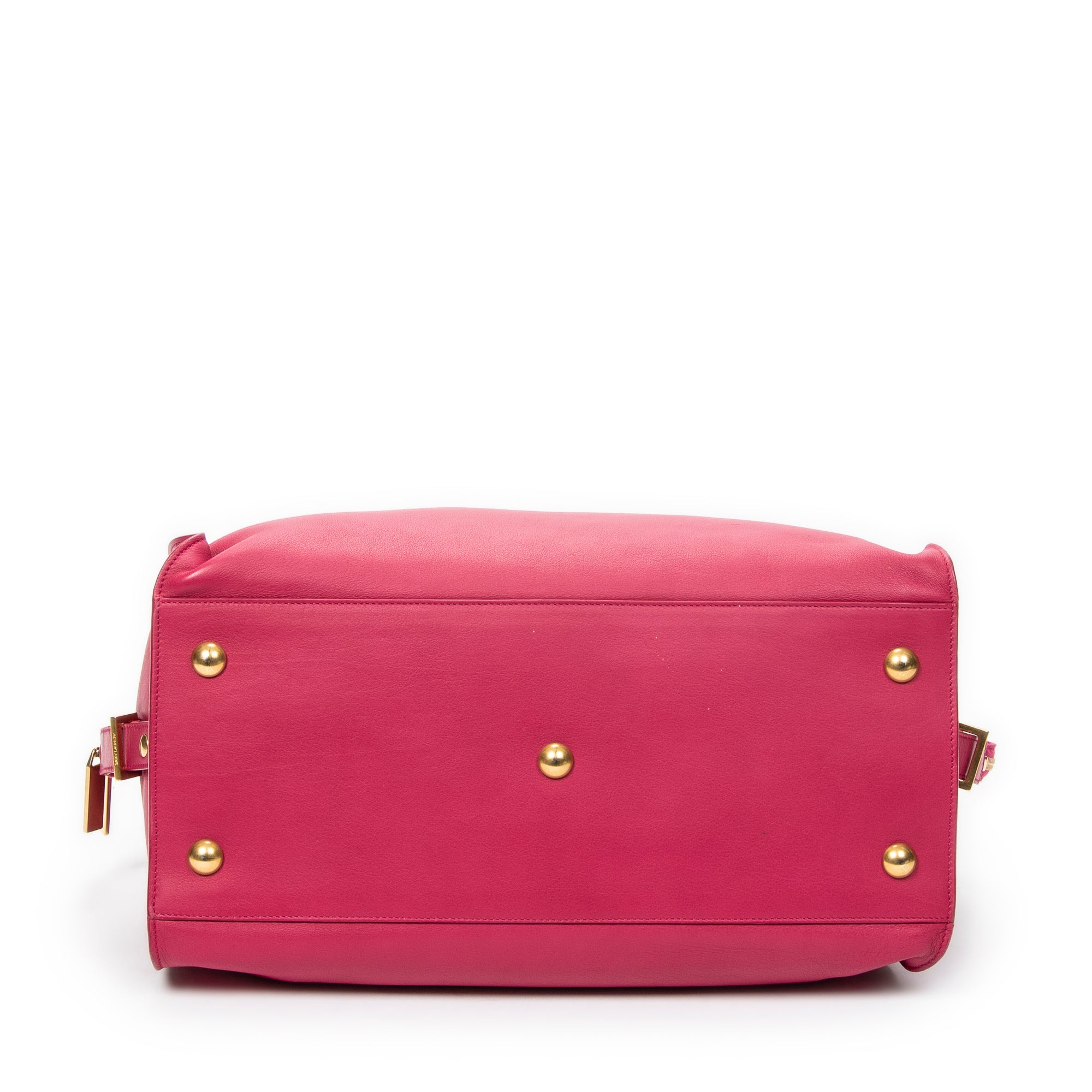 Handbag Medium Classic Y Cabas Fuchsia Calfskin Leather