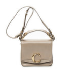 Bolso de Hombro Pequeño Bandolera C Piel Becerro Taupe