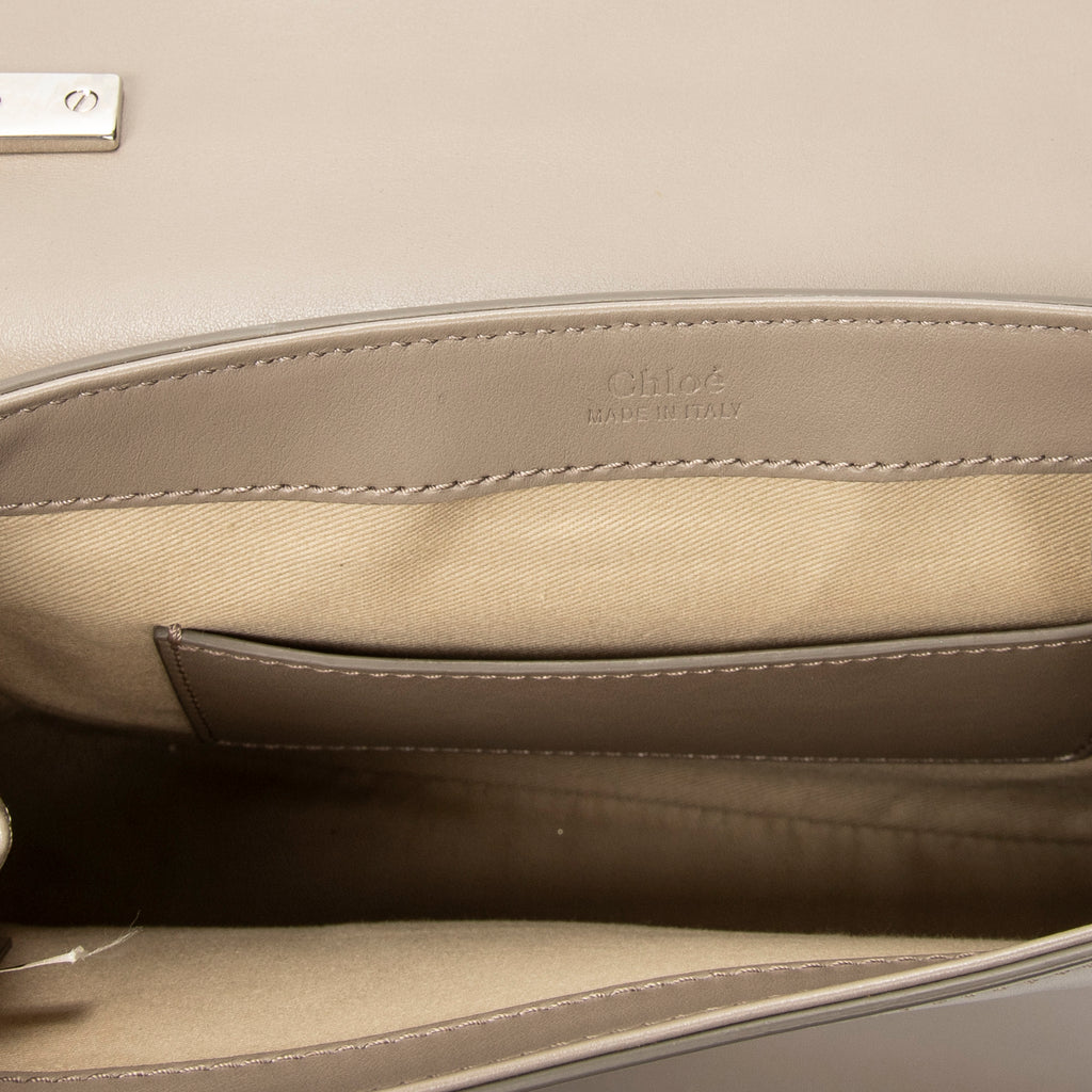 Shoulder Bag Small C Crossbody Taupe Calfskin Leather