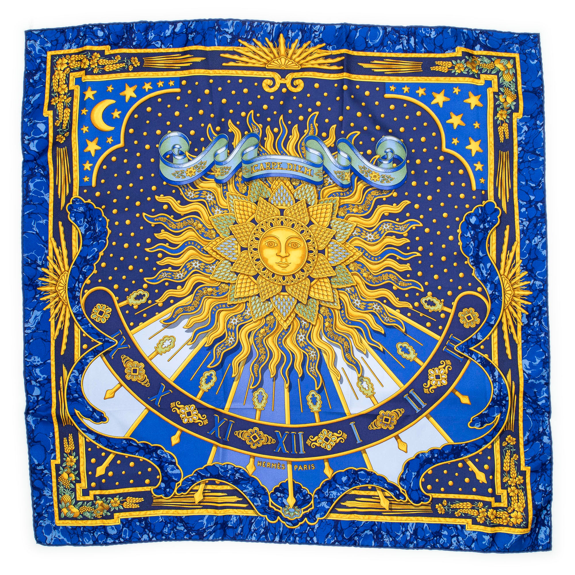 Scarf Scarf Blue 100% Twill Silk