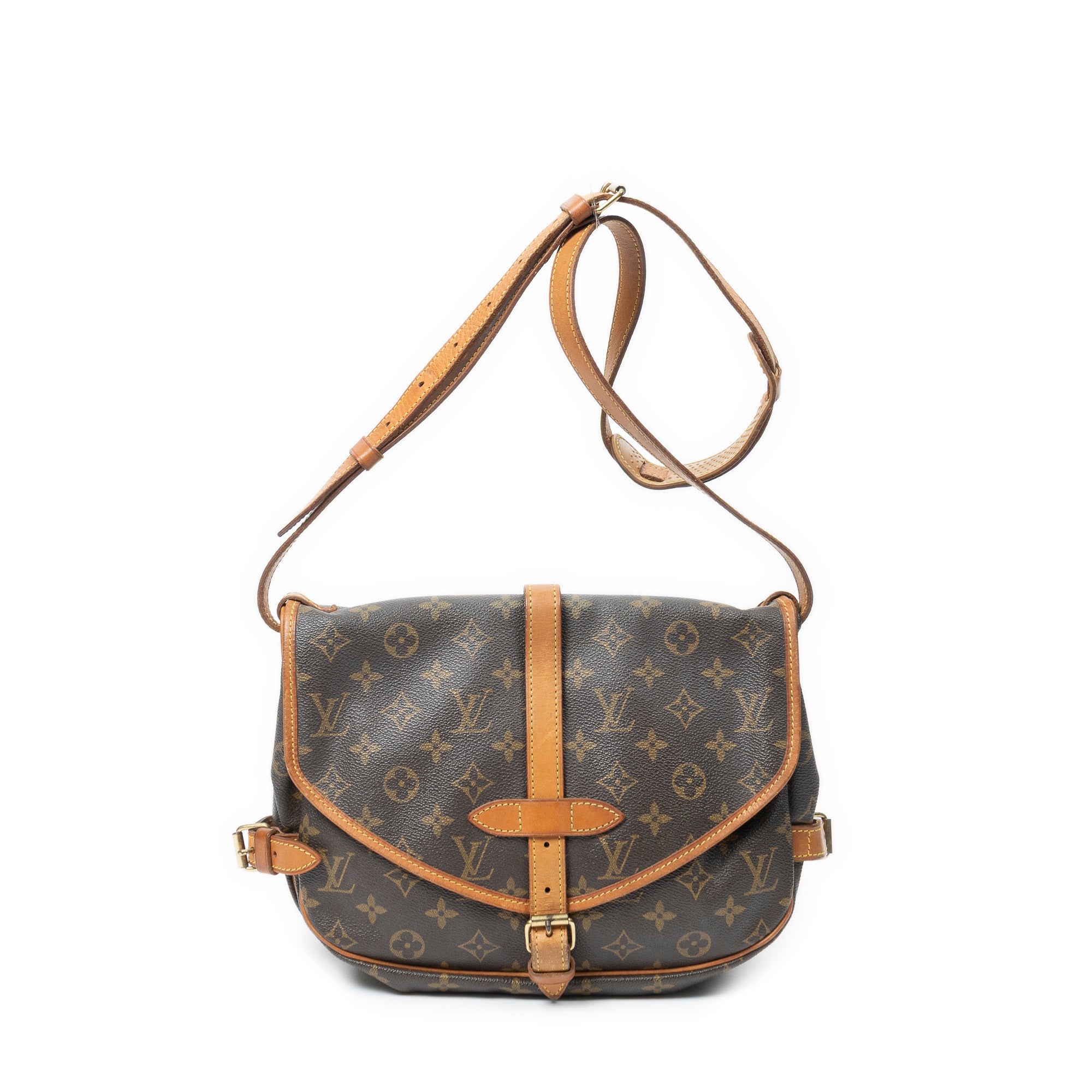 Sac Bandoulière Saumur MM Toile Monogram Marron