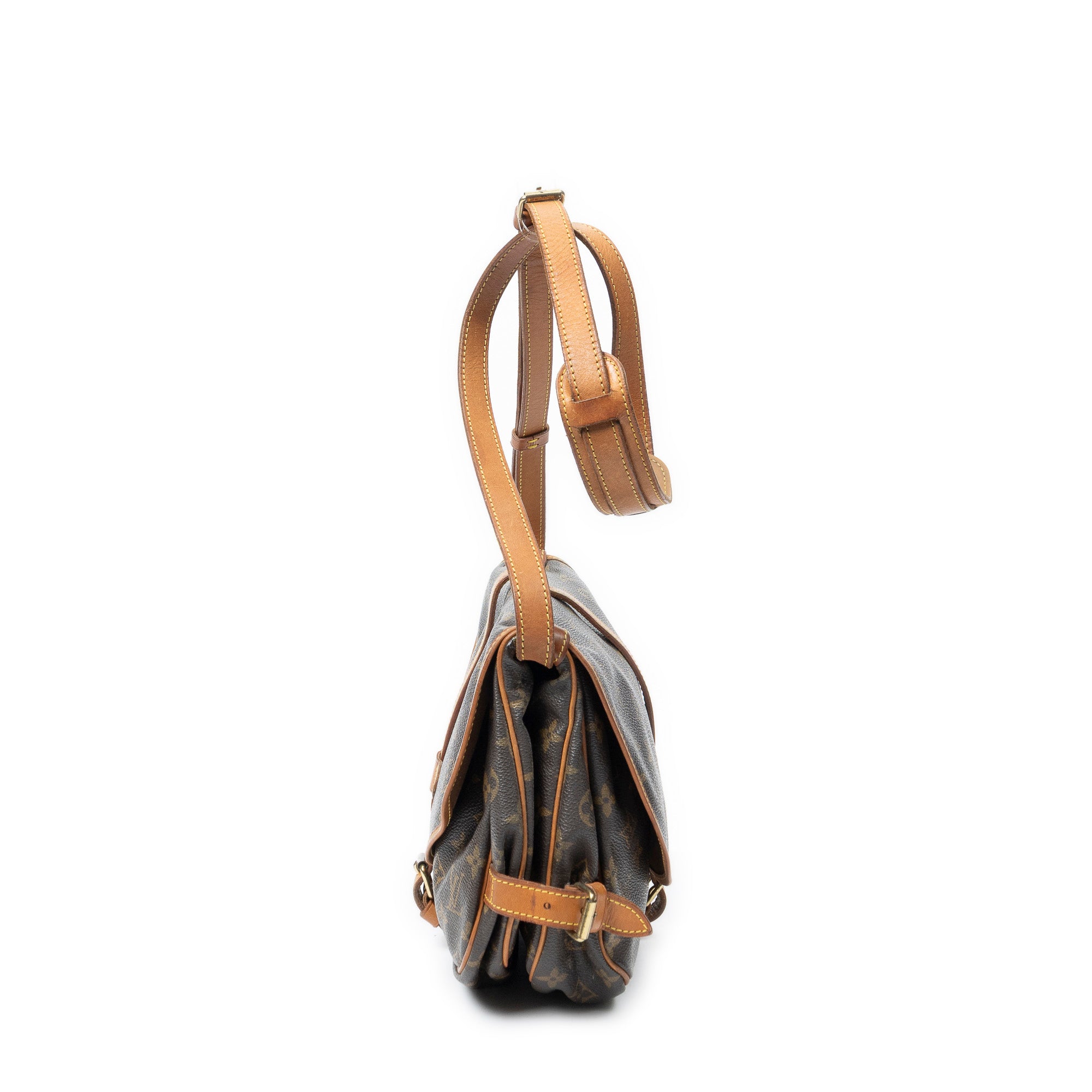 Sac Bandoulière Saumur MM Toile Monogram Marron