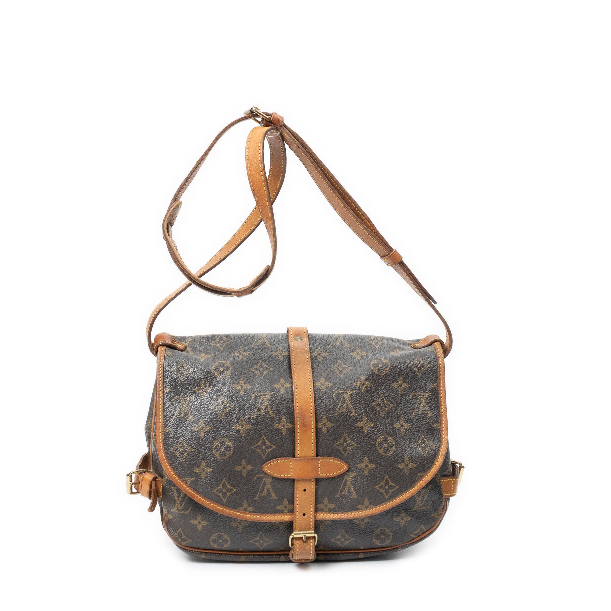 Shoulder Bag Saumur MM Brown Monogram Canvas