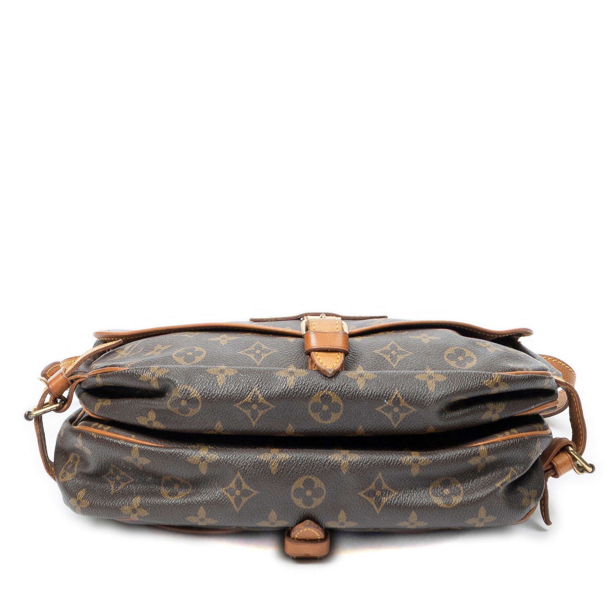 Sac Bandoulière Saumur MM Toile Monogram Marron