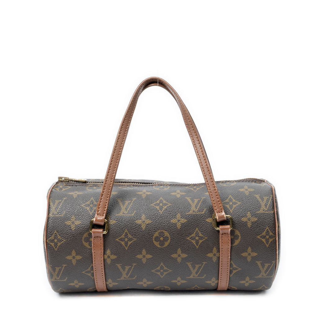 Handbag Papillon 26 Brown Monogram Canvas