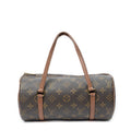 Handbag Papillon 26 Brown Monogram Canvas