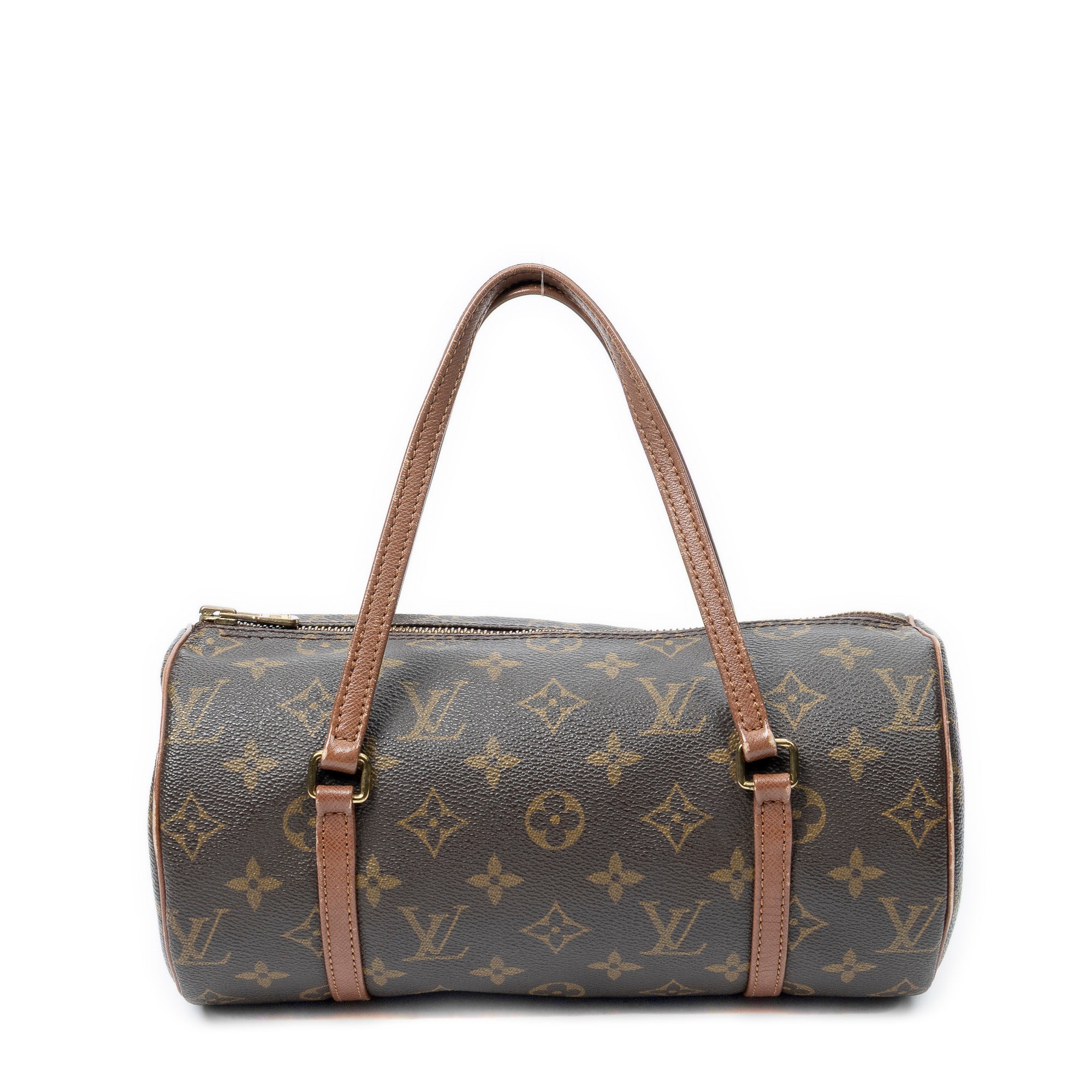 Handbag Papillon 26 Brown Monogram Canvas