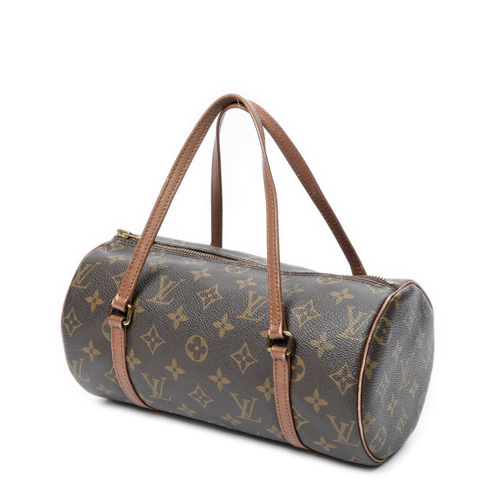 Handbag Papillon 26 Brown Monogram Canvas